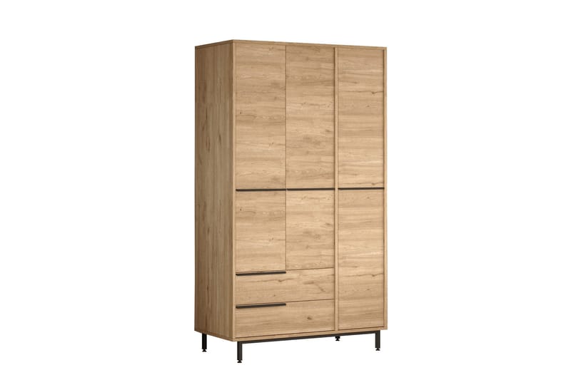 Garderobe Liyakat 112,2 cm - Valnøtt - Oppbevaring - Garderober & garderobesystem