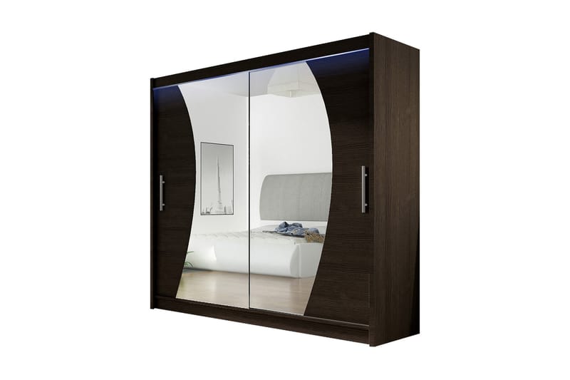 Garderobe London 180x57x215 cm - Hvit - Oppbevaring - Garderober & garderobesystem