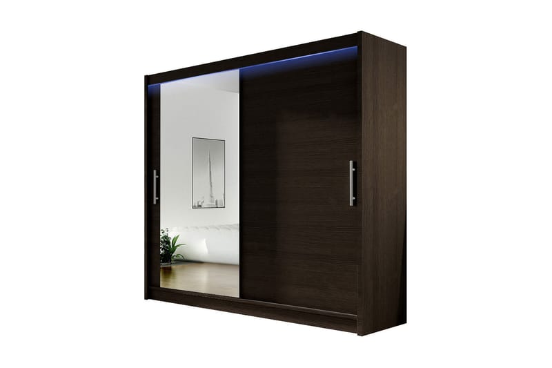 Garderobe London 180x57x215 cm - Hvit - Oppbevaring - Garderober & garderobesystem