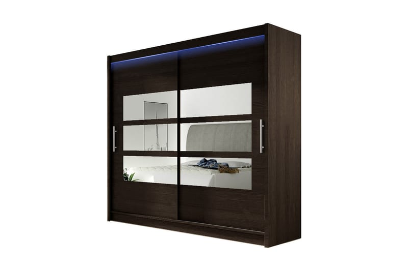 Garderobe London 180x57x215 cm - Hvit - Oppbevaring - Garderober & garderobesystem