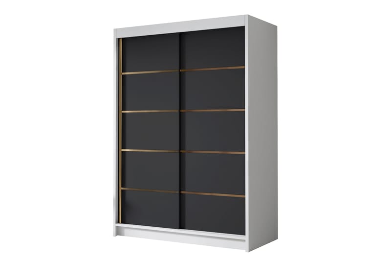 Garderobe Lungotz 120x200 cm - Svart/Hvit - Oppbevaring - Garderober & garderobesystem