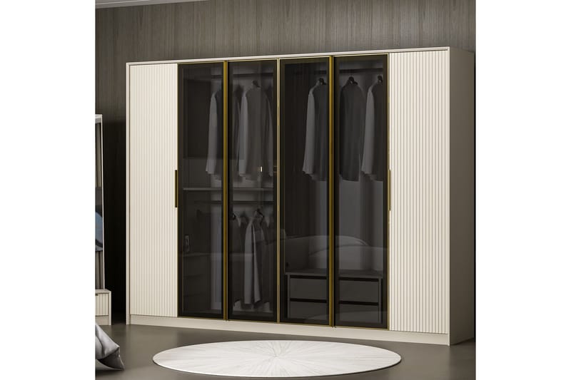 Garderobe Luxe 270 cm - Gull/Hvit - Oppbevaring - Garderober & garderobesystem