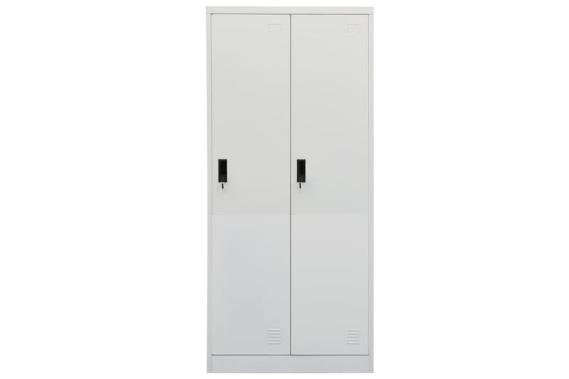 Garderobe lysegrå 80x50x180 cm stål - Grå - Oppbevaring - Garderober & garderobesystem