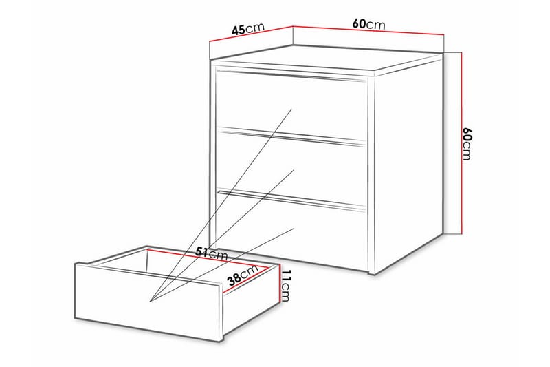 Garderobe m. Speil Edinbane - Hvid - Oppbevaring - Garderober & garderobesystem