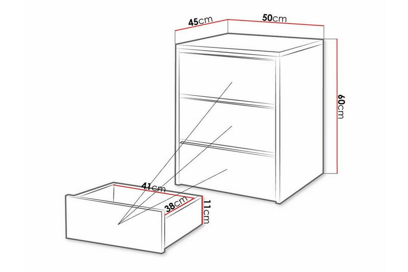 Garderobe m. Speil Edinbane - Hvid - Garderober & garderobesystem