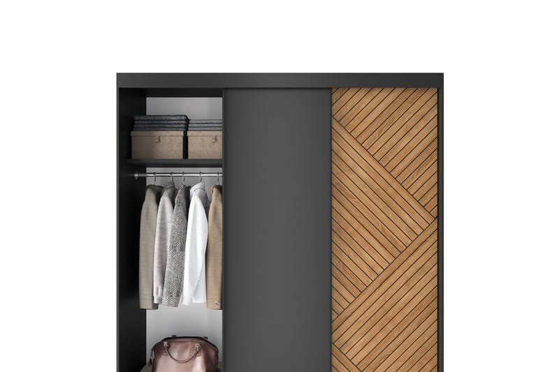 Garderobe Marrphy 120x220 cm - Brun - Oppbevaring - Garderober & garderobesystem