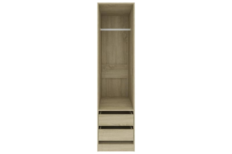 Garderobe med skuffer sonoma eik 50x50x200 cm sponplate - Brun - Oppbevaring - Garderober & garderobesystem