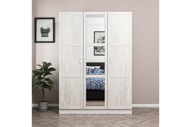 Garderobe med Speil Cambrian - Beige - Oppbevaring - Garderober & garderobesystem