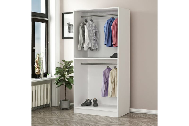 Garderobe med Speil Cambrian - Hvit - Oppbevaring - Garderober & garderobesystem