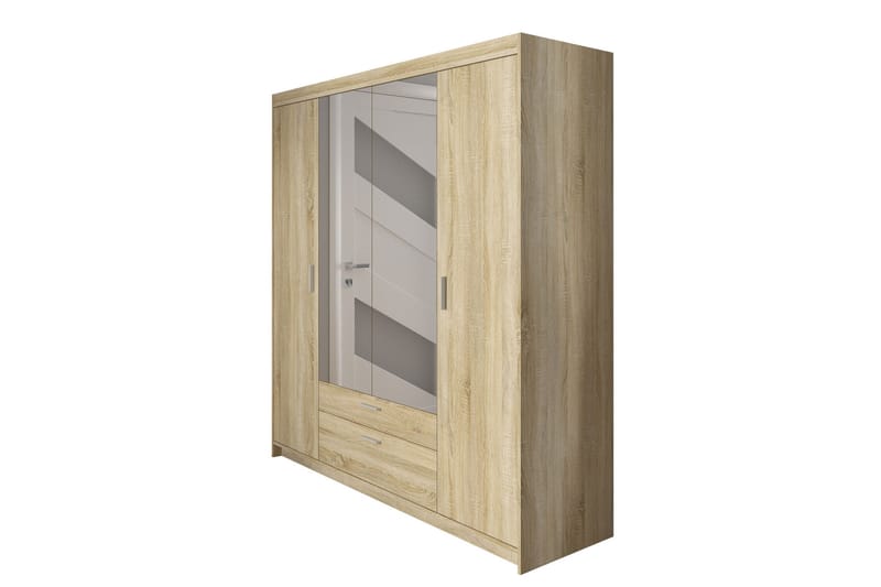 Garderobe med Speil Sveaborg 53x190x176,3 cm - Sonomaeik - Oppbevaring - Garderober & garderobesystem