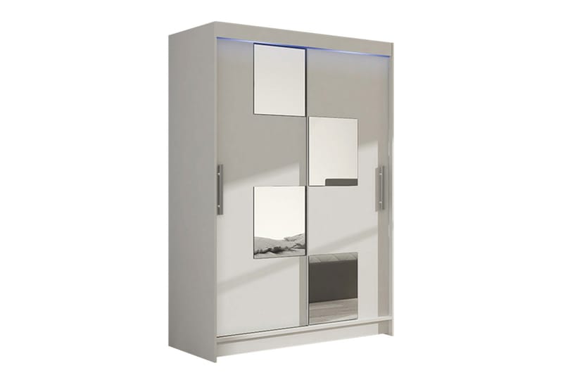 Garderobe Miami 120x58x200 cm - Beige / Hvit - Oppbevaring - Garderober & garderobesystem