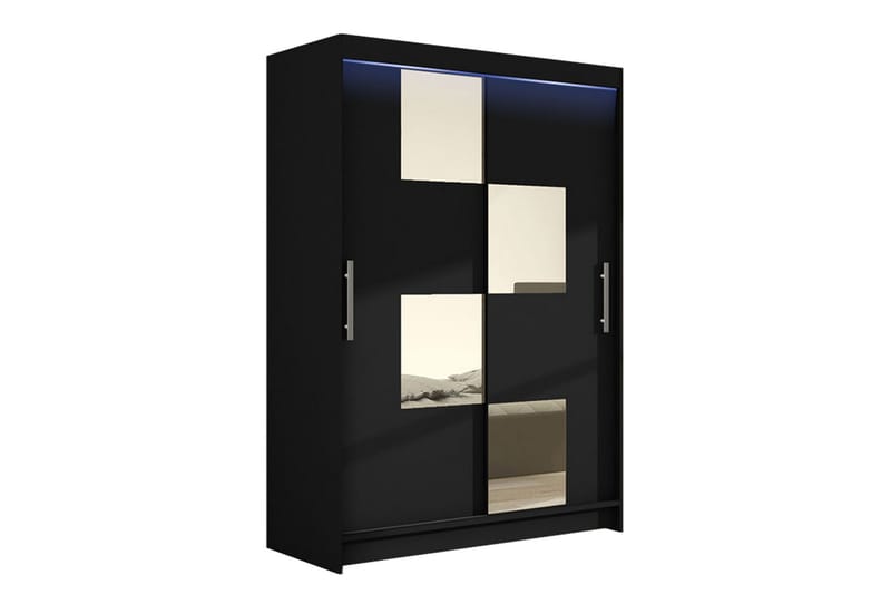 Garderobe Miami 120x58x200 cm - Beige / Svart / Hvit - Oppbevaring - Garderober & garderobesystem