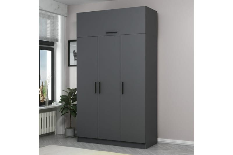 Garderobe Minar 135 cm - Antrasitt - Oppbevaring - Garderober & garderobesystem