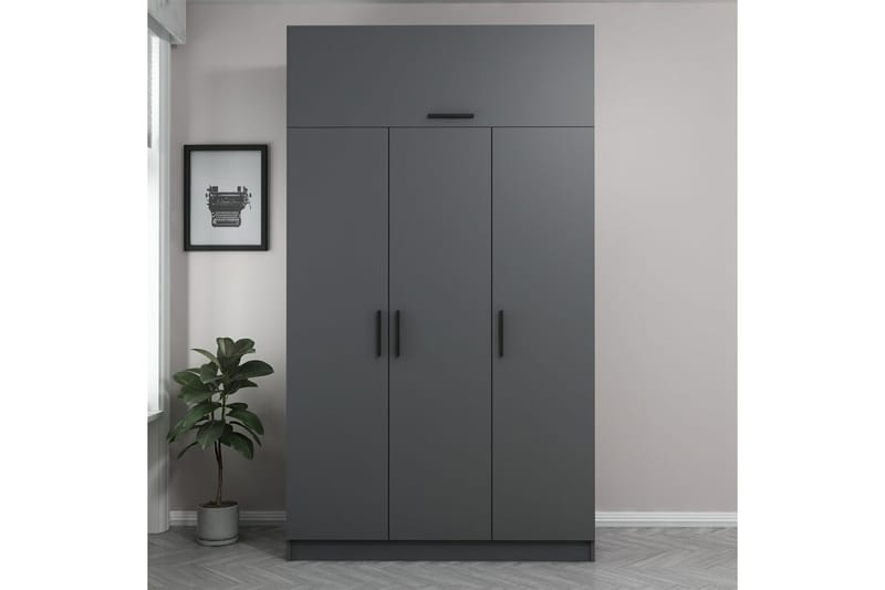 Garderobe Minar 135 cm - Antrasitt - Oppbevaring - Garderober & garderobesystem