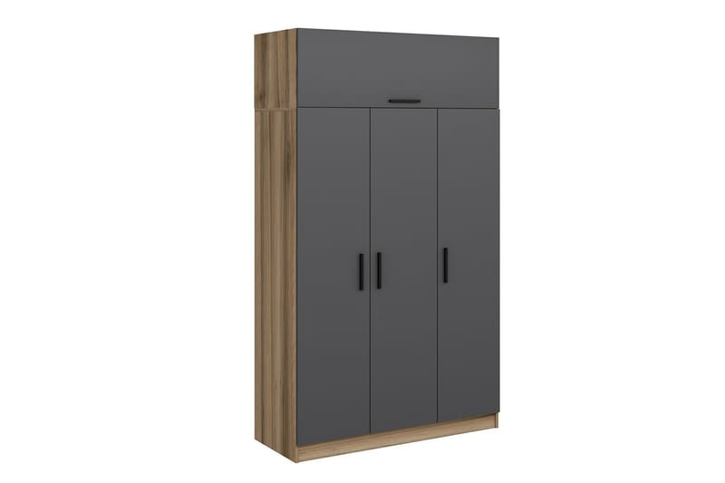 Garderobe Minar 135 cm - Grå/Brun - Oppbevaring - Garderober & garderobesystem