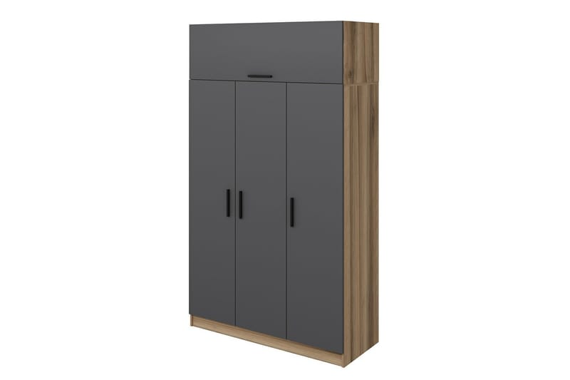 Garderobe Minar 135 cm - Grå/Brun - Oppbevaring - Garderober & garderobesystem