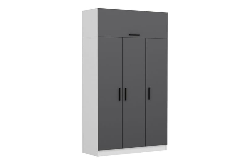 Garderobe Minar 135 cm - Grå/Hvit - Oppbevaring - Garderober & garderobesystem