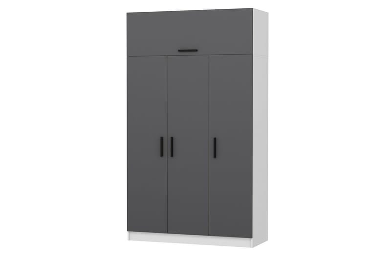 Garderobe Minar 135 cm - Grå/Hvit - Oppbevaring - Garderober & garderobesystem