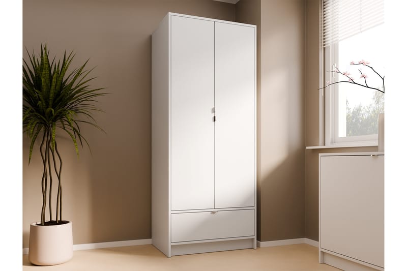 Garderobe Munkedal 80 cm - Hvit - Oppbevaring - Garderober & garderobesystem