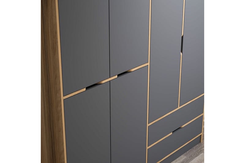 Garderobe Munna 270 cm - Antrasitt - Oppbevaring - Garderober & garderobesystem