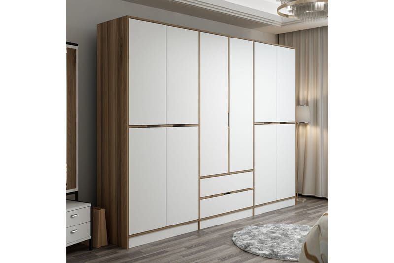 Garderobe Munna 270 cm - Hvit - Oppbevaring - Garderober & garderobesystem