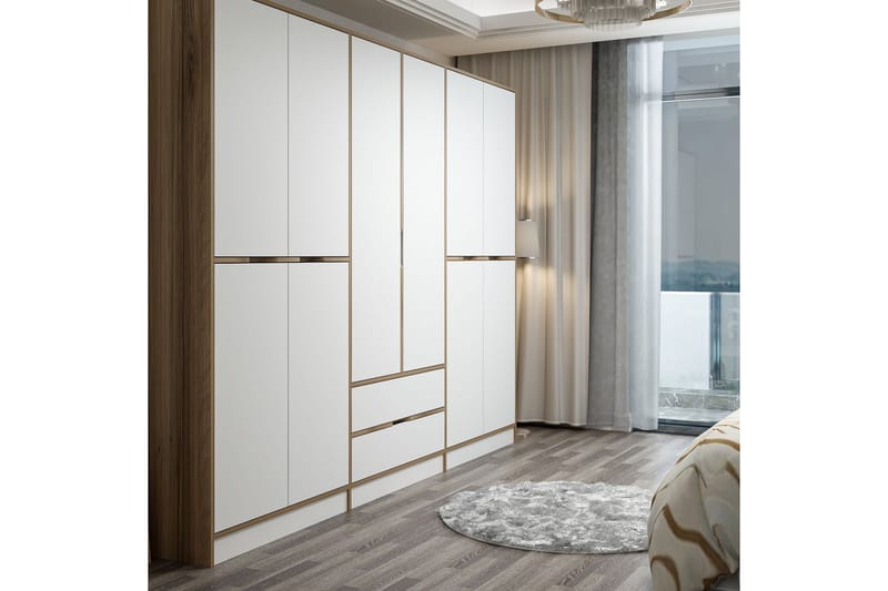 Garderobe Munna 270 cm - Hvit - Oppbevaring - Garderober & garderobesystem