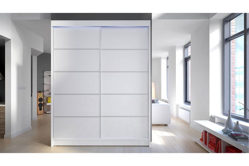 Garderobe Richmond 150x200 cm - Hvit - Oppbevaring - Garderober & garderobesystem