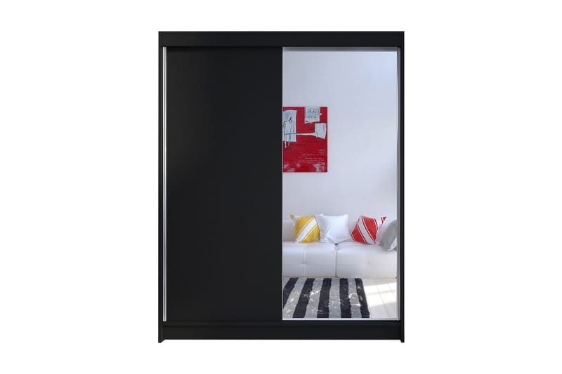 Garderobe Richmond 150x58x200 cm - Svart/Svart - Oppbevaring - Garderober & garderobesystem