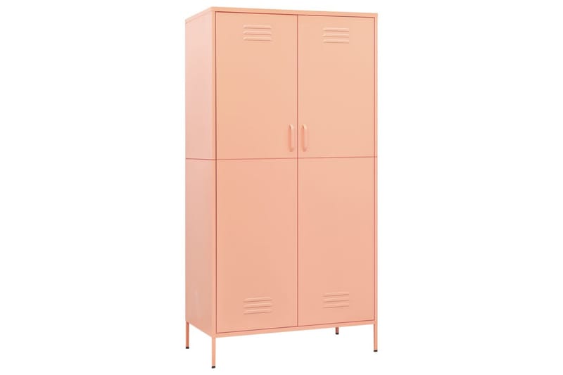 Garderobe rosa 90x50x180 cm stål - Rosa - Oppbevaring - Garderober & garderobesystem