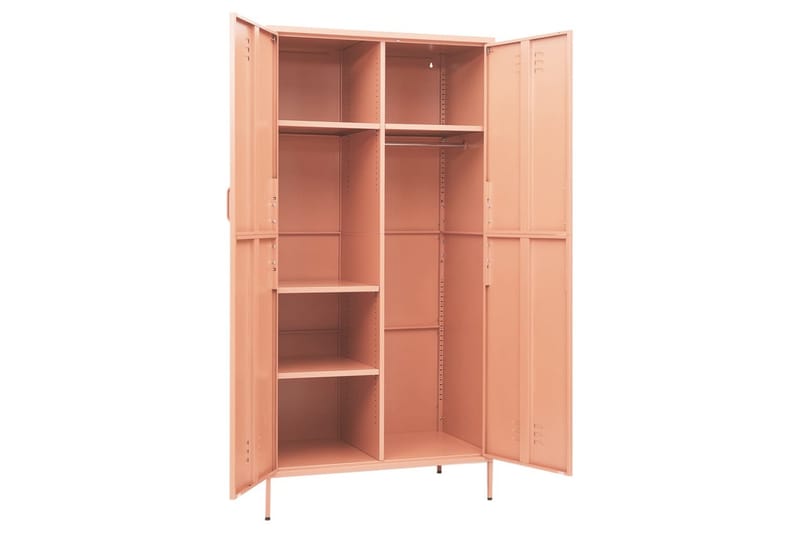 Garderobe rosa 90x50x180 cm stål - Rosa - Oppbevaring - Garderober & garderobesystem