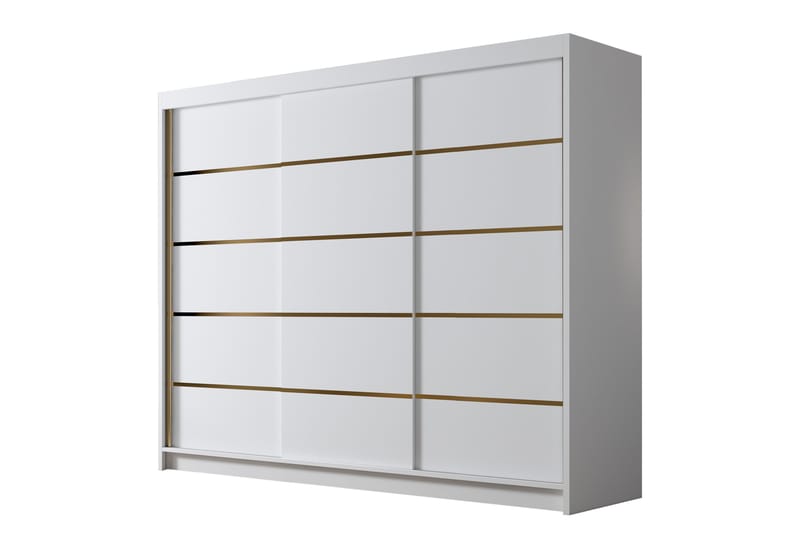 Garderobe Samisia 250x215 cm - Hvit - Oppbevaring - Garderober & garderobesystem