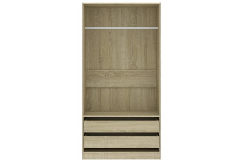 Garderobe sonoma eik 100x50x200 cm sponplate - Brun - Oppbevaring - Garderober & garderobesystem