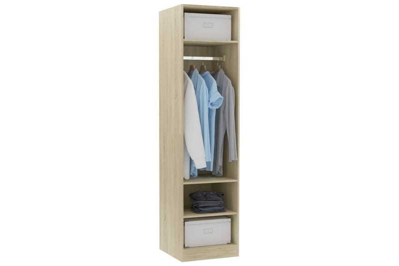 Garderobe sonoma eik 50x50x200 cm sponplate - Brun - Oppbevaring - Garderober & garderobesystem