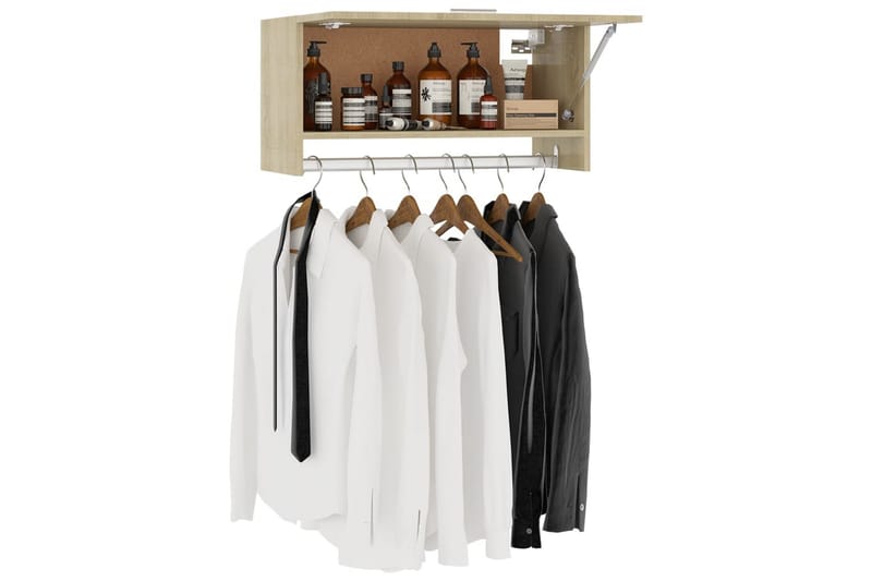 Garderobe sonoma eik 70x32,5x35 cm sponplate - Brun - Oppbevaring - Garderober & garderobesystem