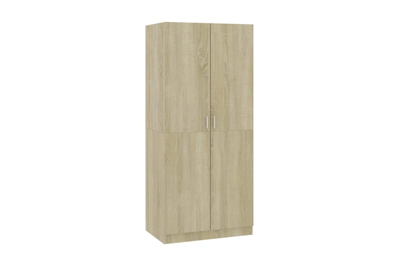 Garderobe sonoma eik 80x52x180 cm sponplate - Oppbevaring - Garderober & garderobesystem