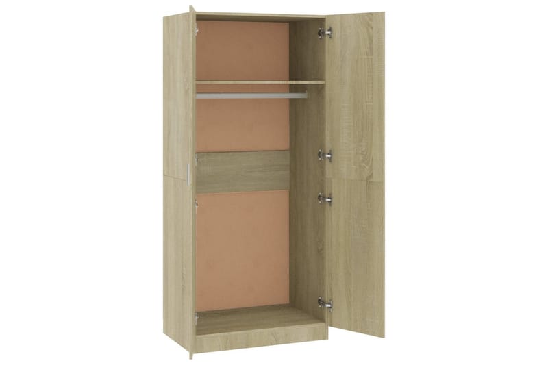 Garderobe sonoma eik 80x52x180 cm sponplate - Oppbevaring - Garderober & garderobesystem