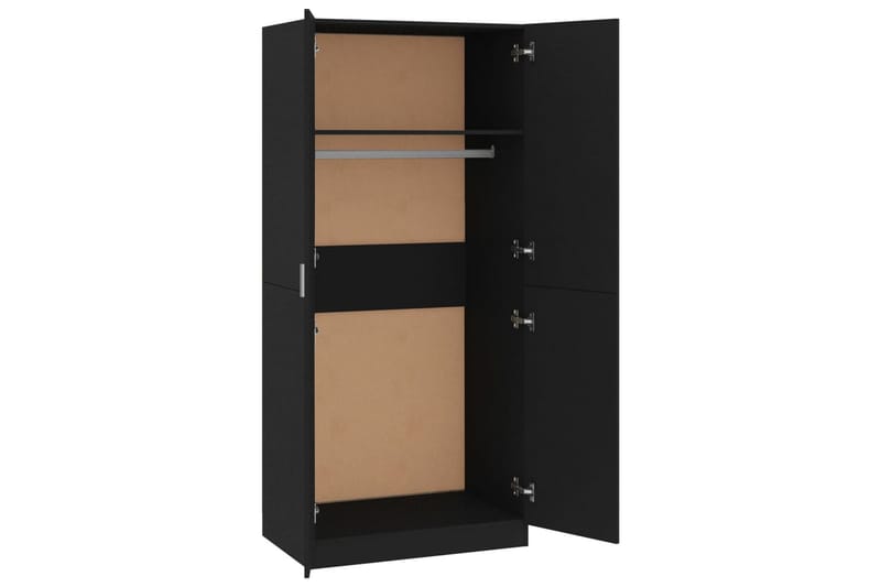 Garderobe svart 80x52x180 cm sponplate - Oppbevaring - Garderober & garderobesystem