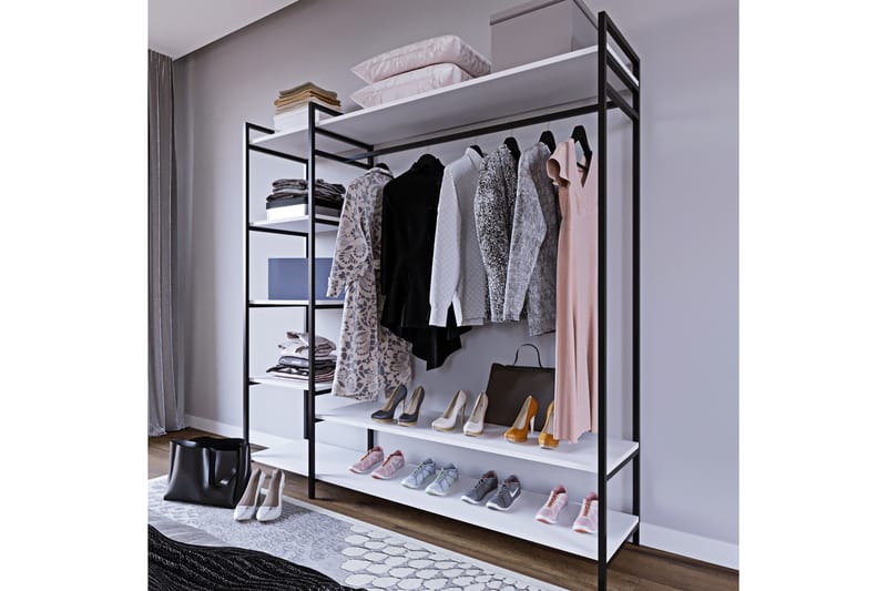 Garderobe Trendel 180x40 cm - Hvit - Oppbevaring - Garderober & garderobesystem