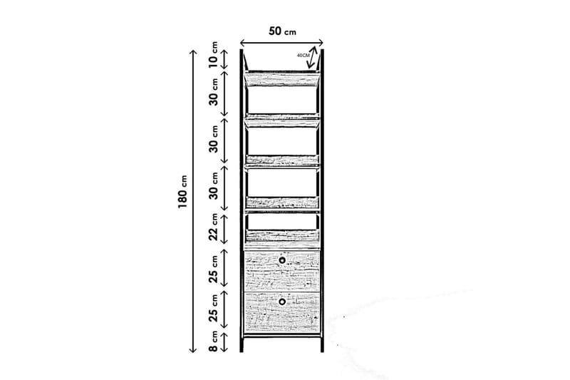 Garderobe Trendel 50x40 cm - Natur - Oppbevaring - Garderober & garderobesystem