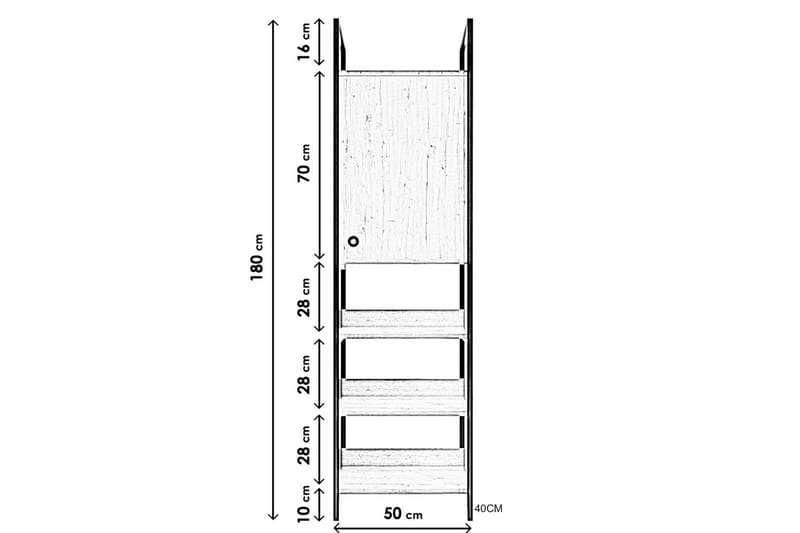 Garderobe Trendel 50x40 cm - Natur - Oppbevaring - Garderober & garderobesystem