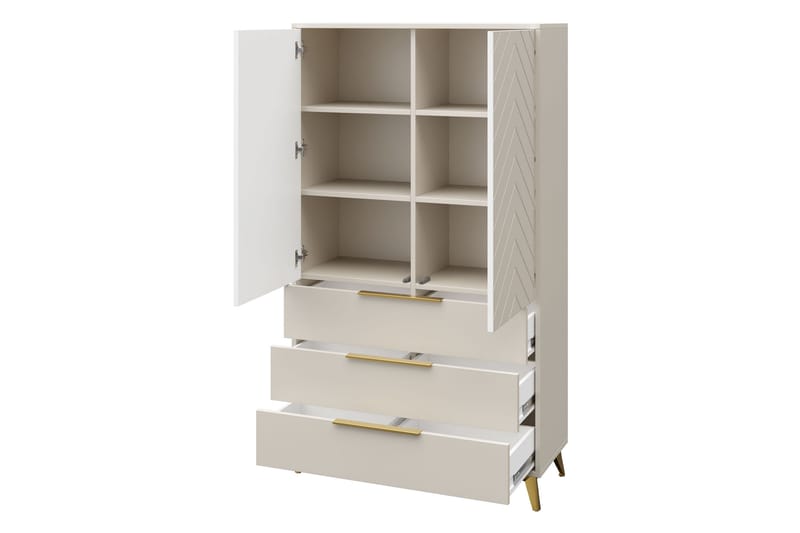 Garderobe Vemdalen 104 cm - Sand beige - Oppbevaring - Garderober & garderobesystem