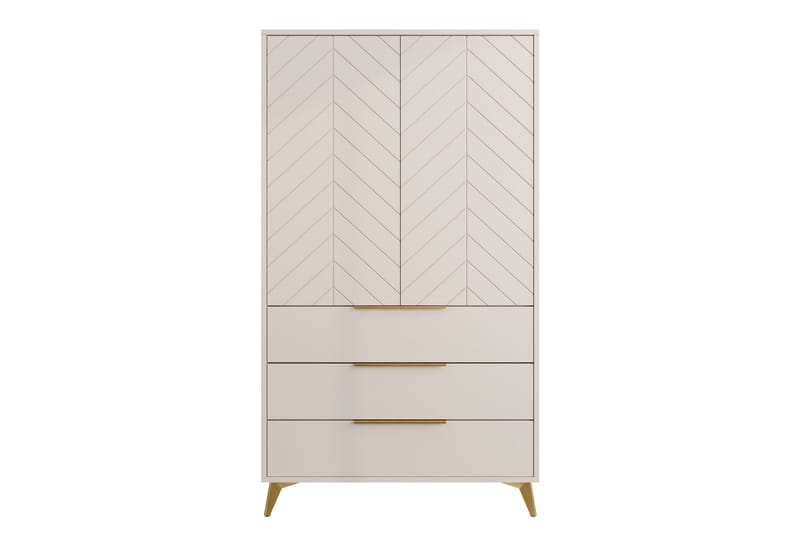 Garderobe Vemdalen 104 cm - Sand beige - Oppbevaring - Garderober & garderobesystem