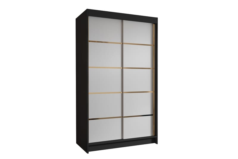 Garderobe Veria 100x200 cm - Hvit/Svart - Oppbevaring - Garderober & garderobesystem