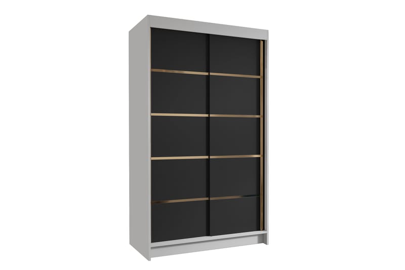 Garderobe Veria 100x200 cm - Svart/Hvit - Oppbevaring - Garderober & garderobesystem