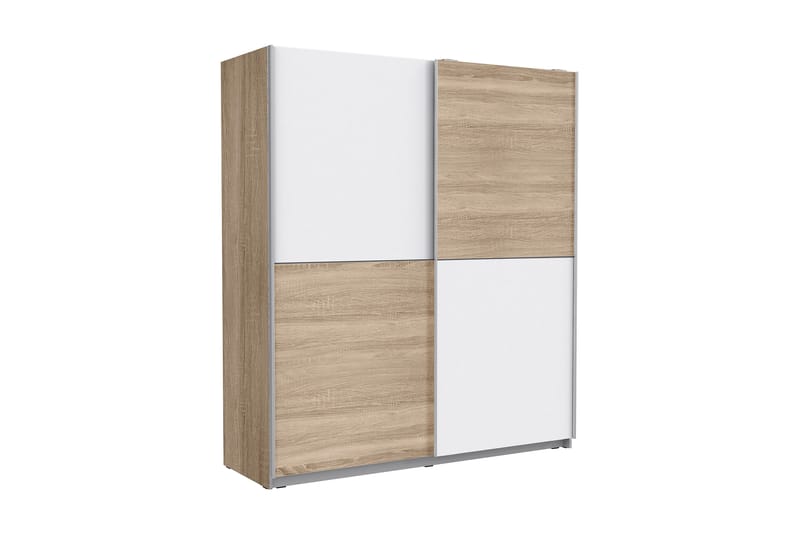 Garderobe Villemaire 170x191 cm - Brun/Hvit - Oppbevaring - Garderober & garderobesystem