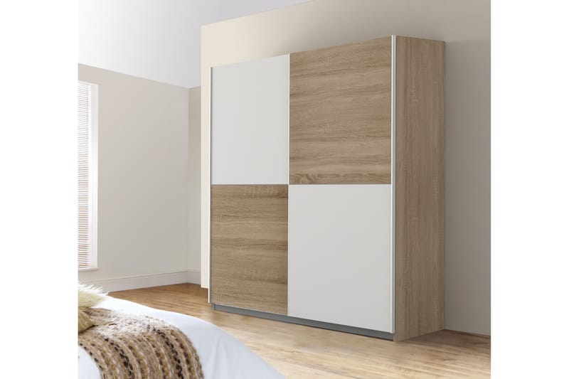 Garderobe Villemaire 170x191 cm - Brun/Hvit - Oppbevaring - Garderober & garderobesystem