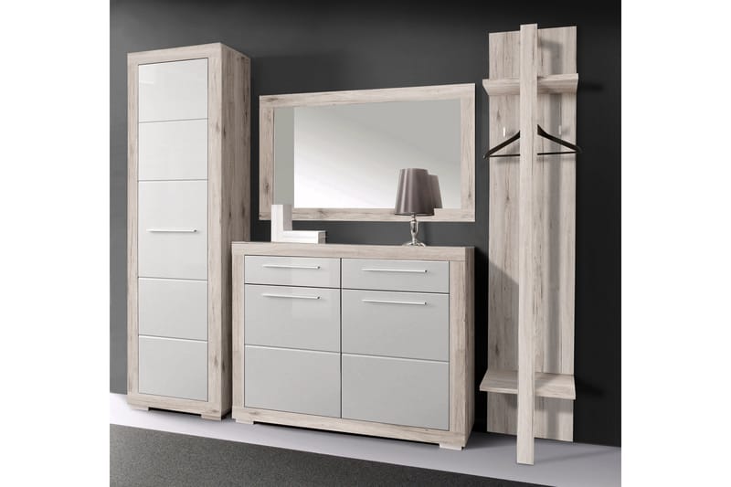 Garderobe Perrins 58 cm - Brun|Hvit - Oppbevaring - Garderober & garderobesystem