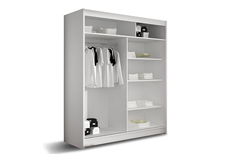 Garderobe Presto 58x150 cm - Hvit/Svart - Oppbevaring - Garderober & garderobesystem