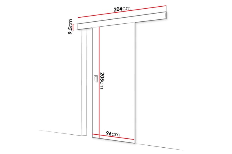 Skyvedør Majong 90 cm - Oppbevaring - Garderober & garderobesystem - Garderobedør - Skyvedør garderobe