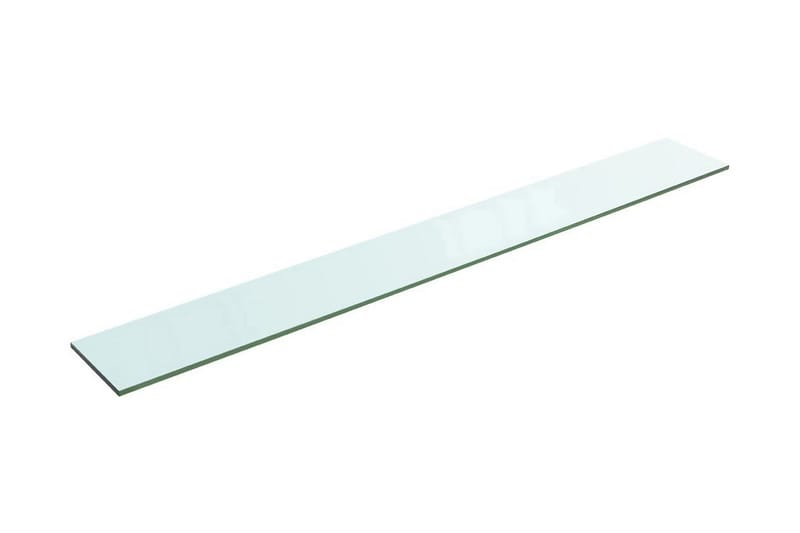 Hyllepanel klart glass 100x12 cm - Hvit - Hylleplan til garderobe - Hylleplan & hyllekonsoll